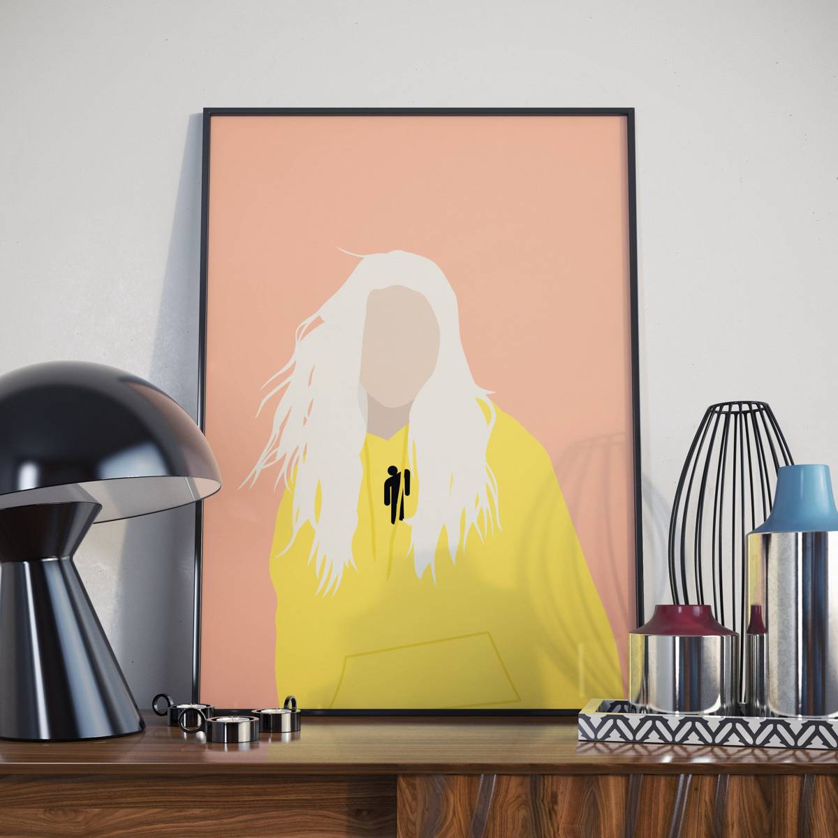 Billie Eilish. Bad Guy – Poster - Canvas Print - Wooden Hanging Scroll ...