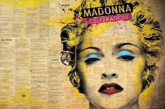 Madonna - Celebration – Poster - Canvas Print - Wooden Hanging Scroll ...