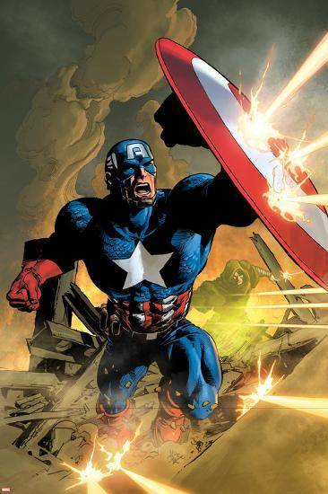 Secret Avengers No.12 Cover: Captain America Fighting With His Shield ...