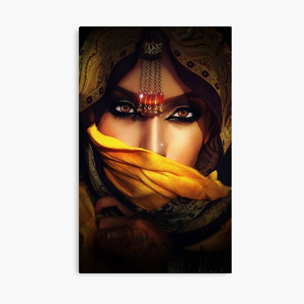 Queen Of The Desert Arab Woman Masc Egypt – Poster - Canvas Print ...