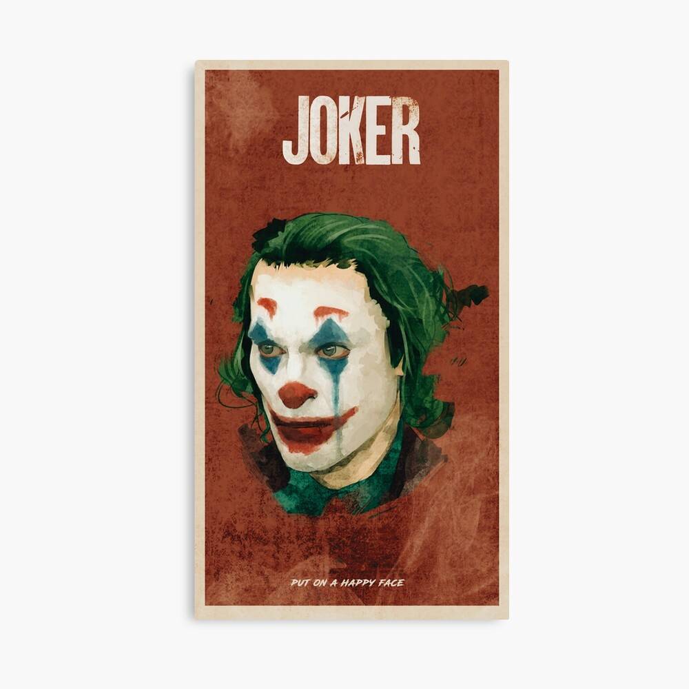 Joker Vintage Film Cover Joaquinphoenix Movie Cinema – Poster - Canvas ...