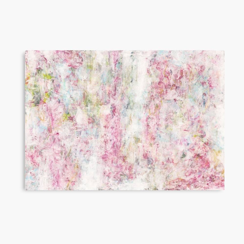 Spring Rosy Pink Green Abstract – Poster - Canvas Print - Wooden ...