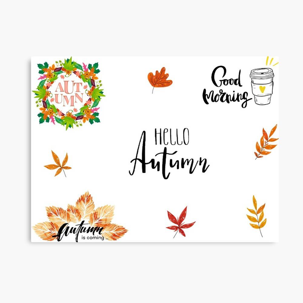 Fall Aesthetic Pack Autumn Orange Red Yellow – Poster ...