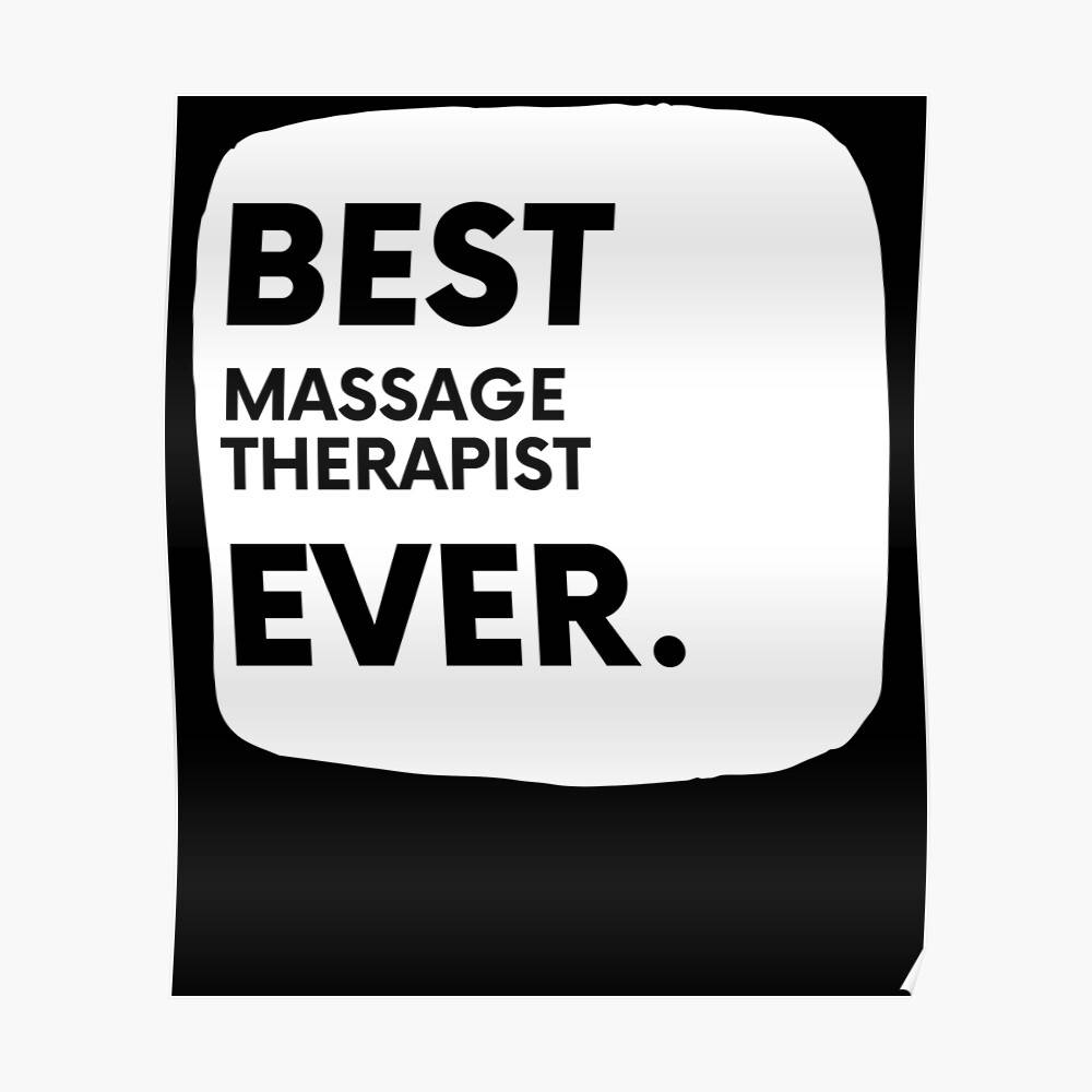 Best Massage Therapist Ever Occupations Hobbies Trendy Fun Poster Canvas Print Wooden