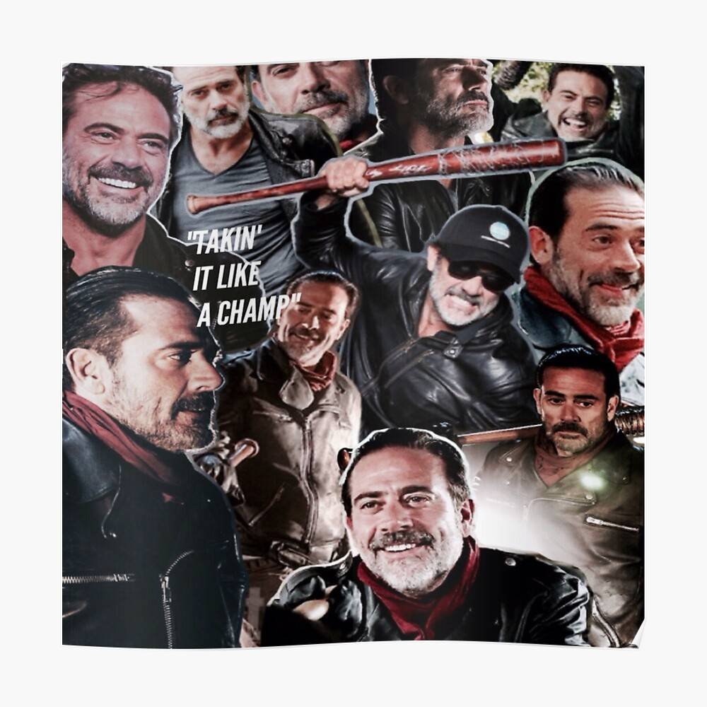 Negan The Walking Dead Poster Canvas Print Wooden Hanging Scroll Frame Royal Decor Home 5516