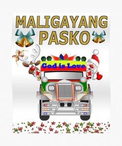 Maligayang Pasko Merry Christmas In Filipino – Poster - Canvas Print ...