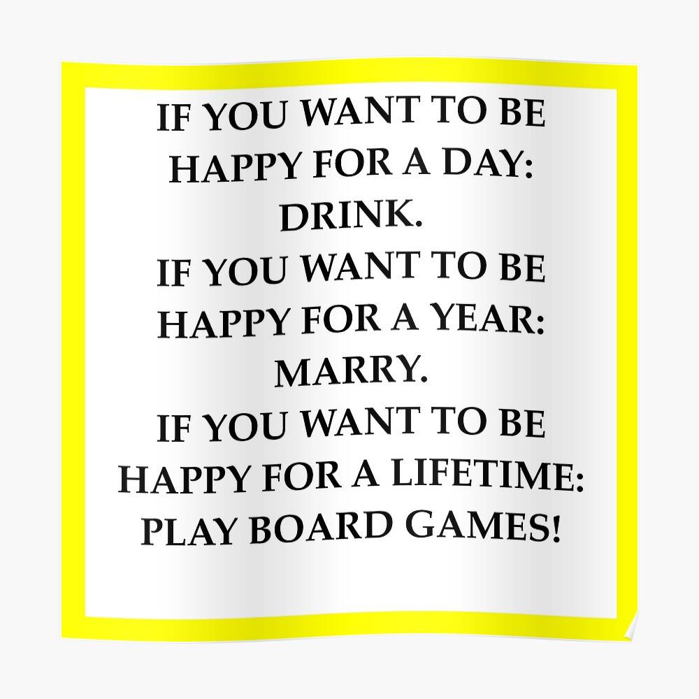 Board Games Joke Funny Humor Hilarious Play Player Poster Canvas