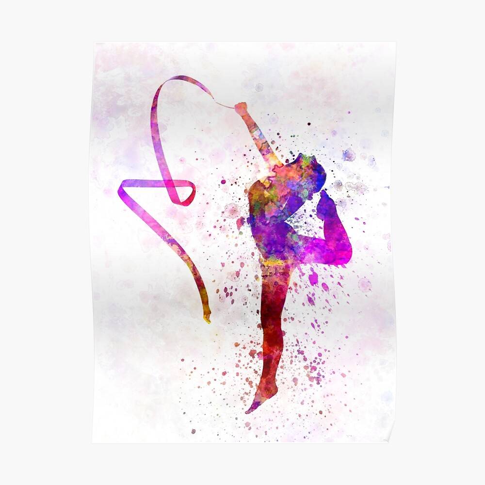 Rhythmic Gymnastics W A T E R – Poster - Canvas Print - Wooden Hanging ...