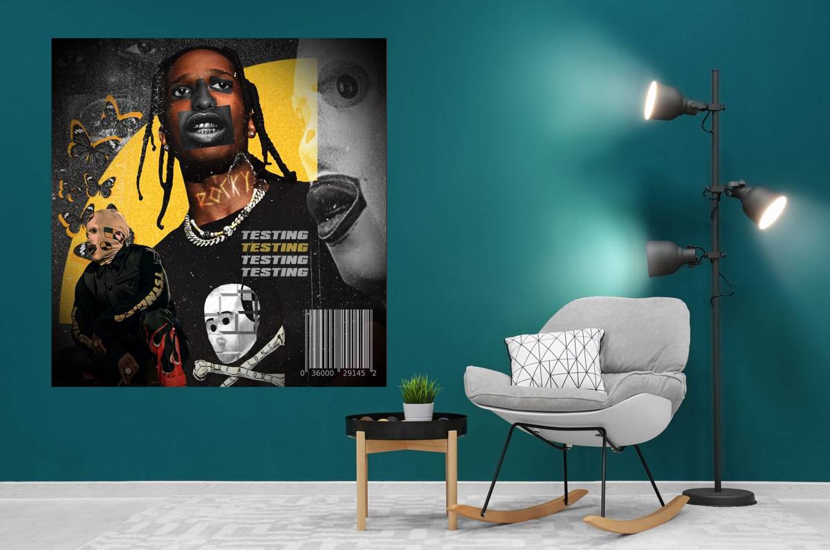 Asap Rocky Testing Album Music – Poster - Canvas Print - Wooden Hanging ...