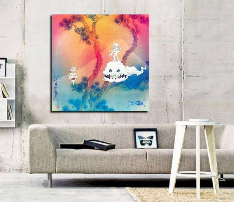 Kanye West And Kid Cudi Album Art Print – Poster - Canvas Print - Wooden  Hanging Scroll Frame - Royal Decor Home