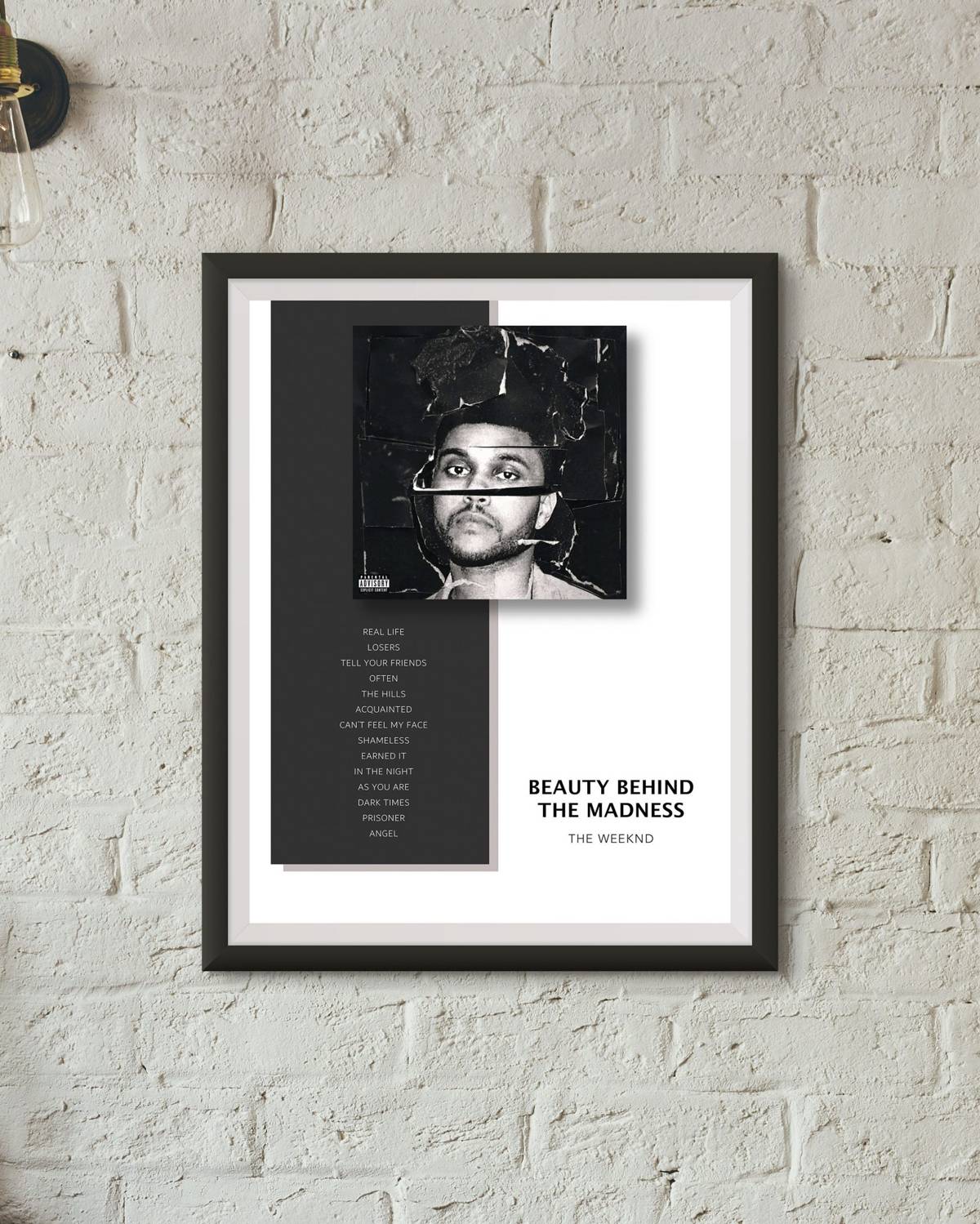 The Weeknd Beauty Behind The Madness Album Wall Art Print Poster Canvas Print Wooden Hanging Scroll Frame Royal Decor Home