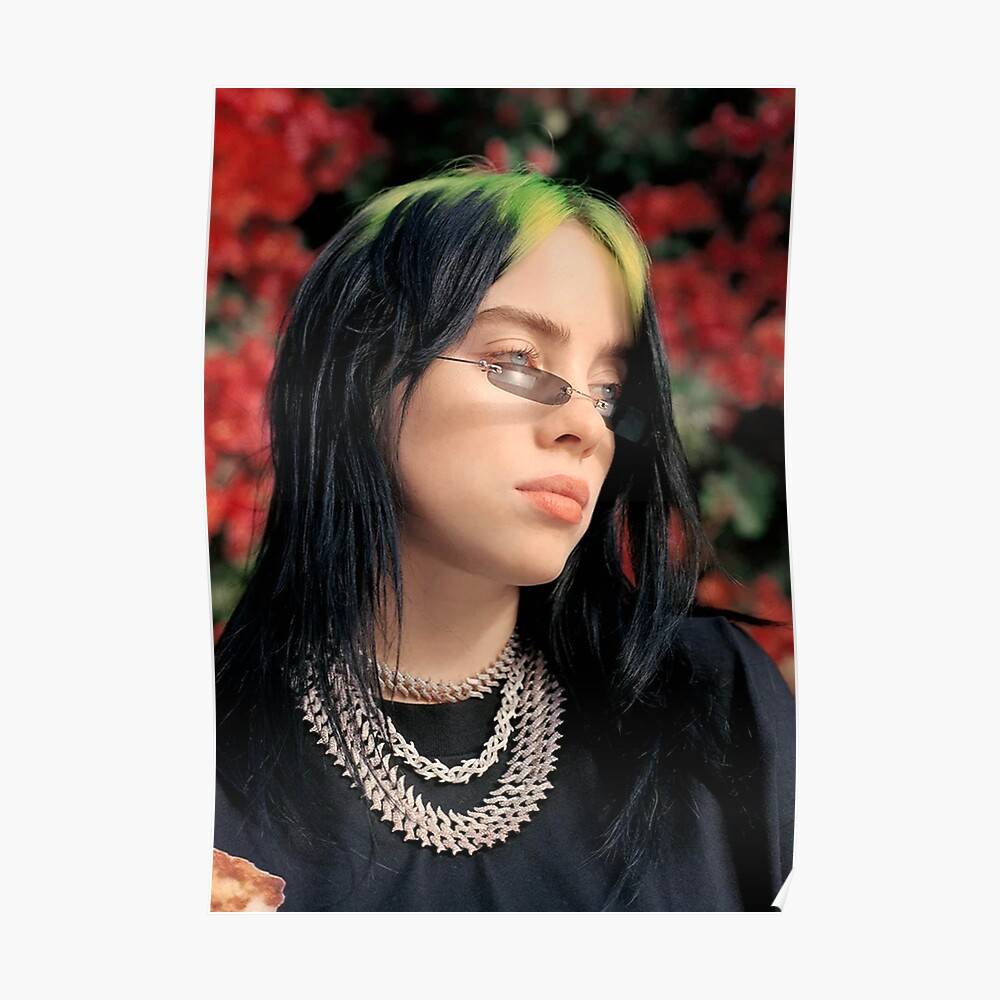 Billie Green - Billie Eilish – Poster - Canvas Print - Wooden Hanging ...