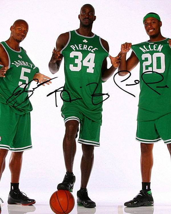 Kevin Garnett Autographed and Framed Green Celtics Jersey