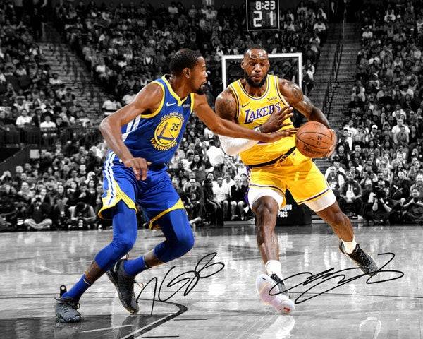 Lebron James Kevin Durant La Lakers Golden State Warriors Signed Photo ...